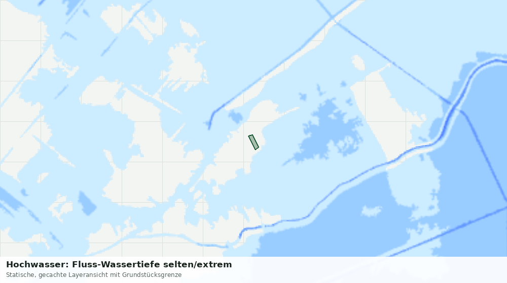 Statische Kartenansicht: Hochwasser: Fluss-Wassertiefe selten/extrem