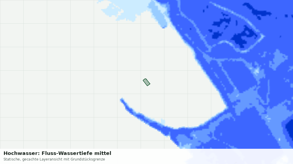 Statische Kartenansicht: Hochwasser: Fluss-Wassertiefe mittel