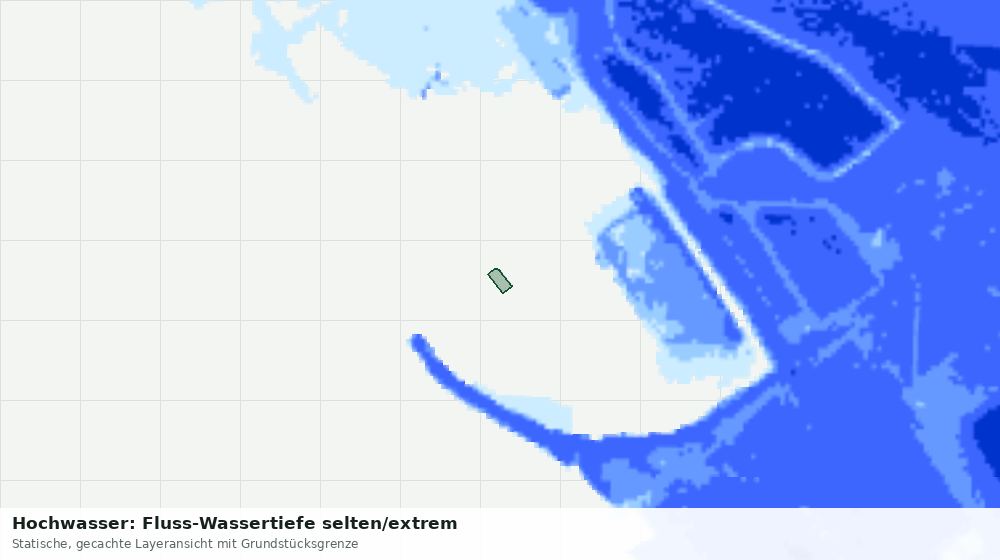 Statische Kartenansicht: Hochwasser: Fluss-Wassertiefe selten/extrem