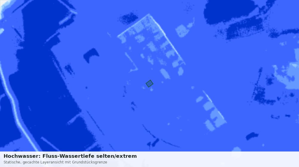 Statische Kartenansicht: Hochwasser: Fluss-Wassertiefe selten/extrem