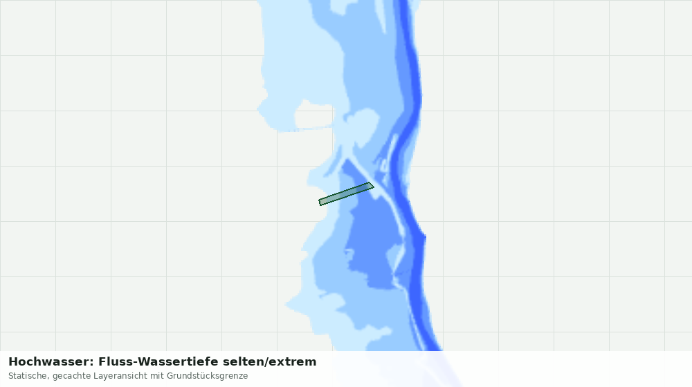 Statische Kartenansicht: Hochwasser: Fluss-Wassertiefe selten/extrem