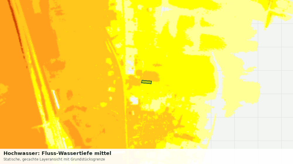 Statische Kartenansicht: Hochwasser: Fluss-Wassertiefe mittel