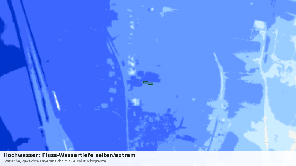 Statische Kartenansicht: Hochwasser: Fluss-Wassertiefe selten/extrem