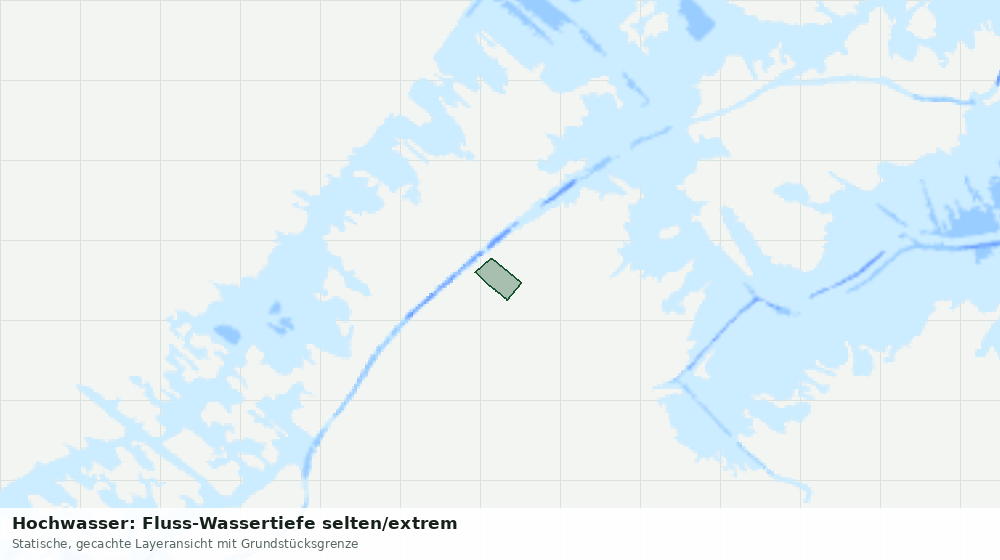Statische Kartenansicht: Hochwasser: Fluss-Wassertiefe selten/extrem