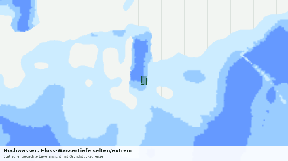 Statische Kartenansicht: Hochwasser: Fluss-Wassertiefe selten/extrem