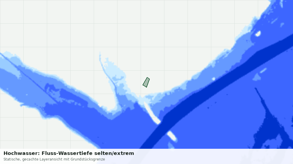 Statische Kartenansicht: Hochwasser: Fluss-Wassertiefe selten/extrem
