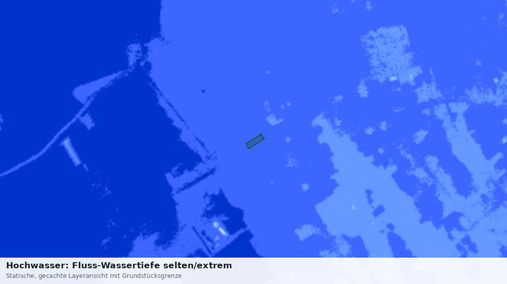 Statische Kartenansicht: Hochwasser: Fluss-Wassertiefe selten/extrem