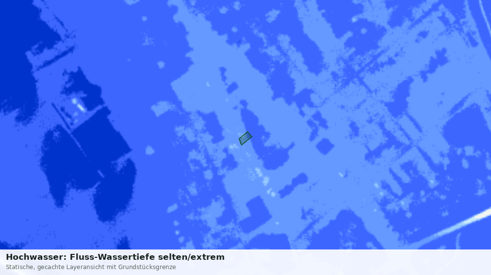 Statische Kartenansicht: Hochwasser: Fluss-Wassertiefe selten/extrem