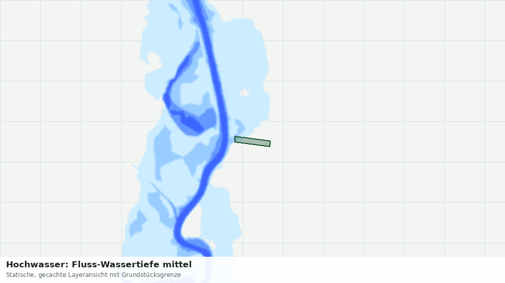 Statische Kartenansicht: Hochwasser: Fluss-Wassertiefe mittel
