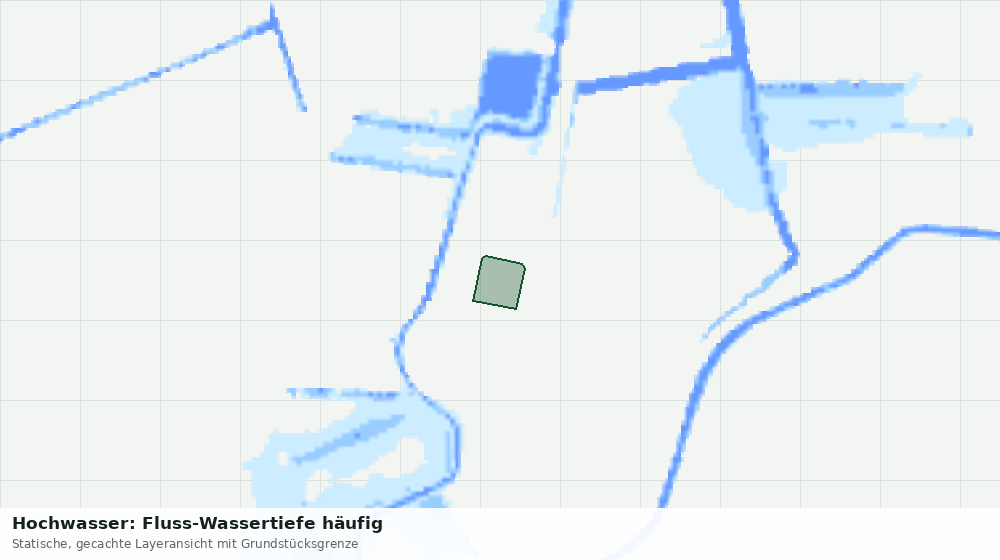 Statische Kartenansicht: Hochwasser: Fluss-Wassertiefe häufig