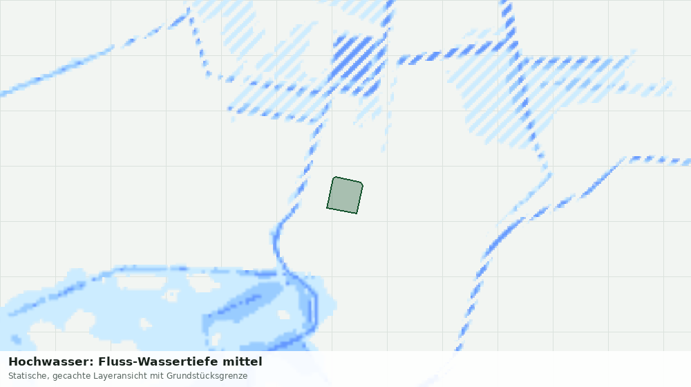 Statische Kartenansicht: Hochwasser: Fluss-Wassertiefe mittel