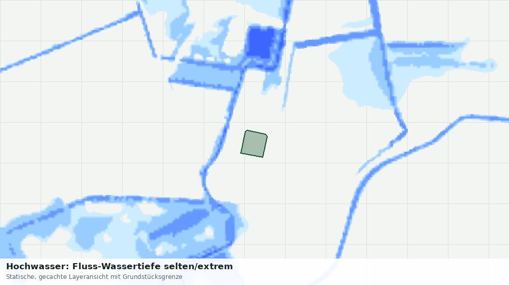 Statische Kartenansicht: Hochwasser: Fluss-Wassertiefe selten/extrem