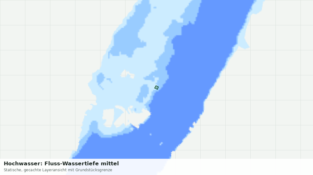 Statische Kartenansicht: Hochwasser: Fluss-Wassertiefe mittel