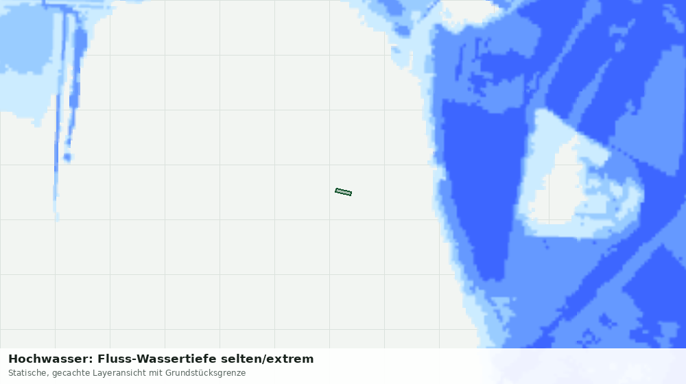 Statische Kartenansicht: Hochwasser: Fluss-Wassertiefe selten/extrem