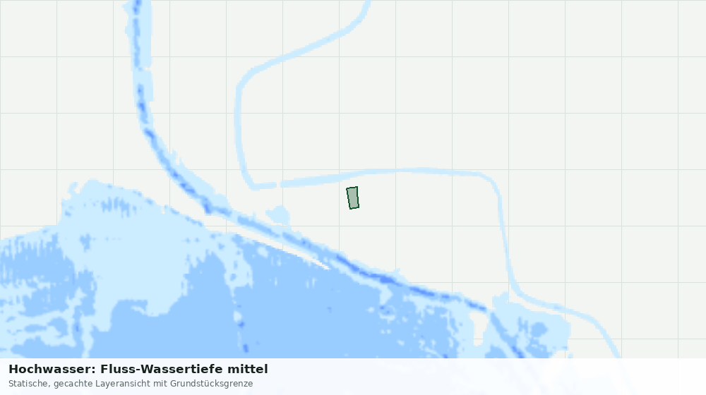 Statische Kartenansicht: Hochwasser: Fluss-Wassertiefe mittel