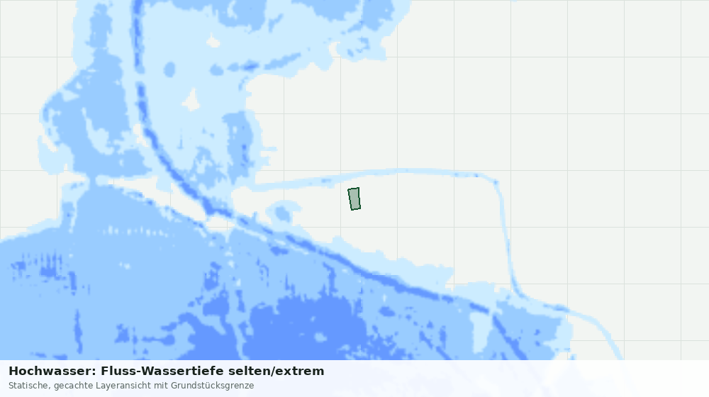 Statische Kartenansicht: Hochwasser: Fluss-Wassertiefe selten/extrem