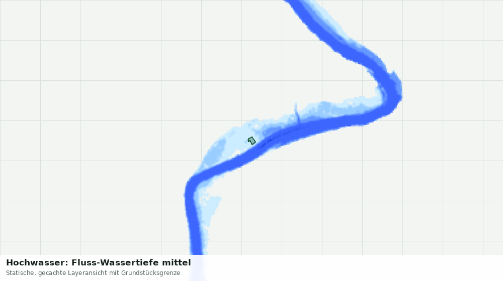 Statische Kartenansicht: Hochwasser: Fluss-Wassertiefe mittel