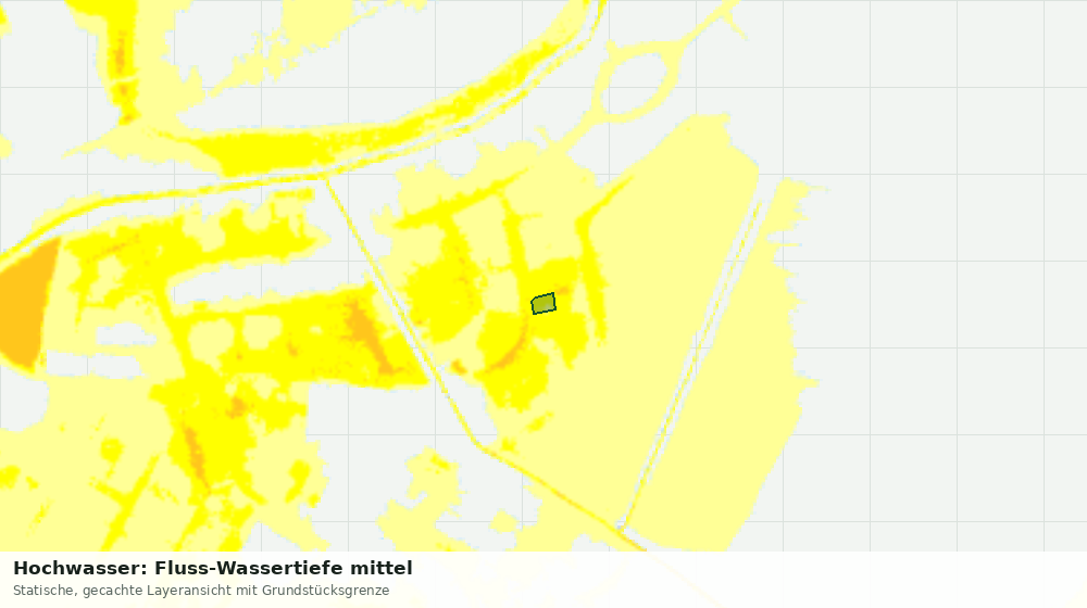 Statische Kartenansicht: Hochwasser: Fluss-Wassertiefe mittel