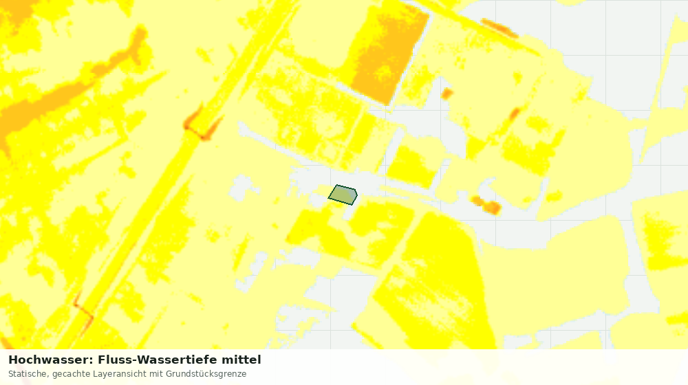 Statische Kartenansicht: Hochwasser: Fluss-Wassertiefe mittel
