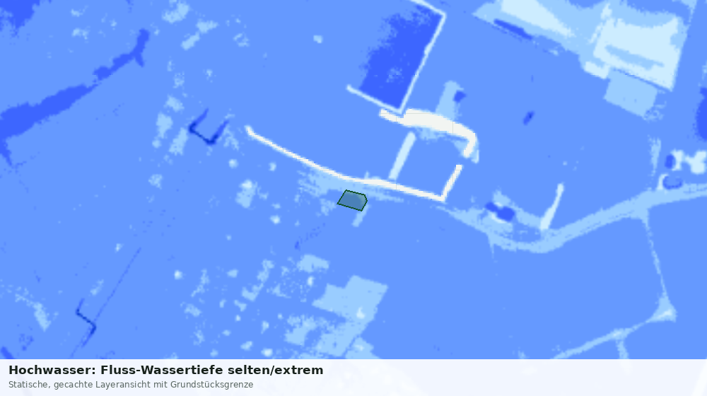 Statische Kartenansicht: Hochwasser: Fluss-Wassertiefe selten/extrem