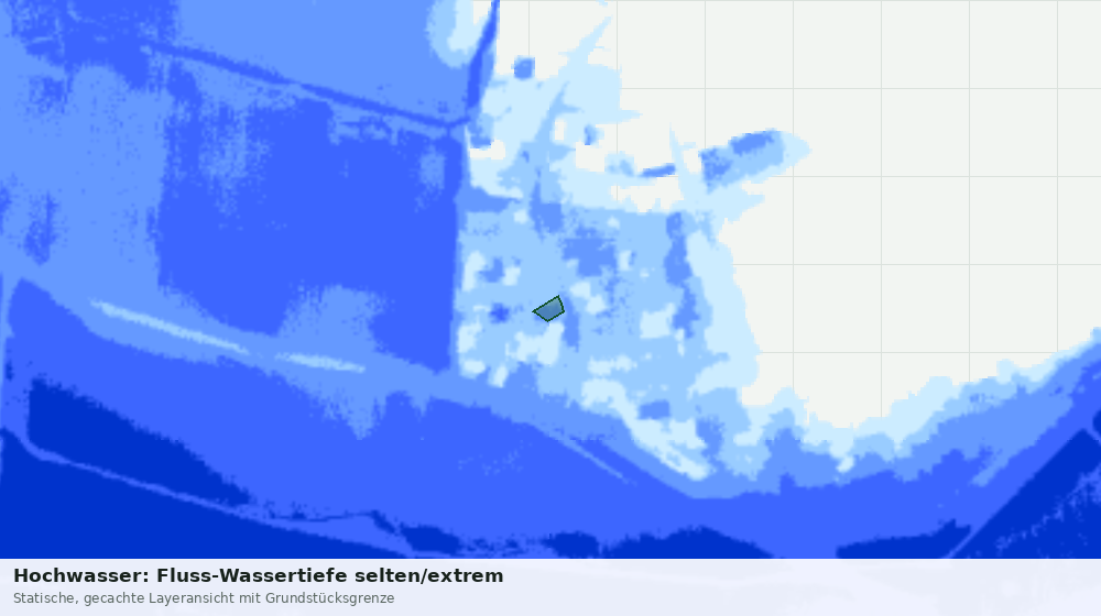 Statische Kartenansicht: Hochwasser: Fluss-Wassertiefe selten/extrem