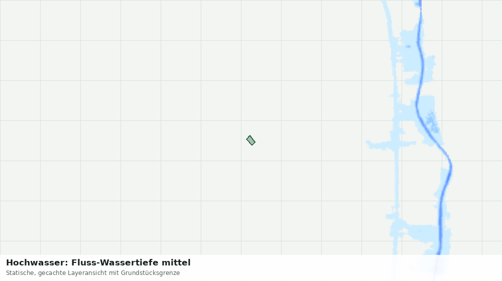 Statische Kartenansicht: Hochwasser: Fluss-Wassertiefe mittel