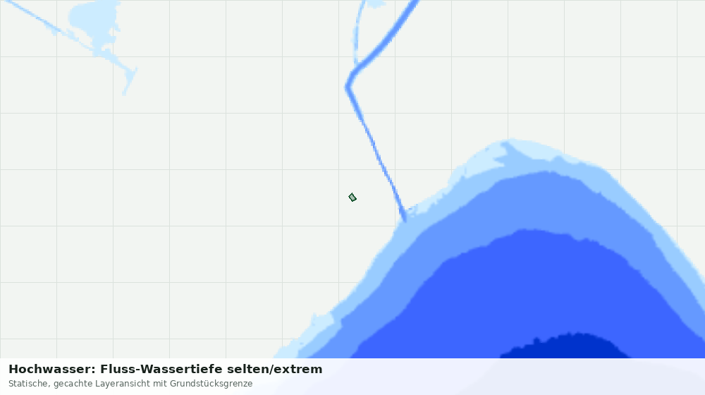 Statische Kartenansicht: Hochwasser: Fluss-Wassertiefe selten/extrem
