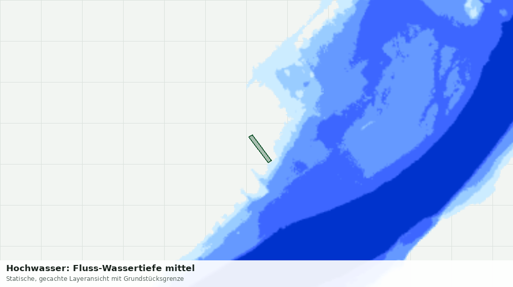Statische Kartenansicht: Hochwasser: Fluss-Wassertiefe mittel