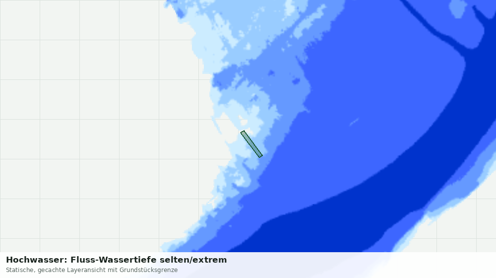 Statische Kartenansicht: Hochwasser: Fluss-Wassertiefe selten/extrem