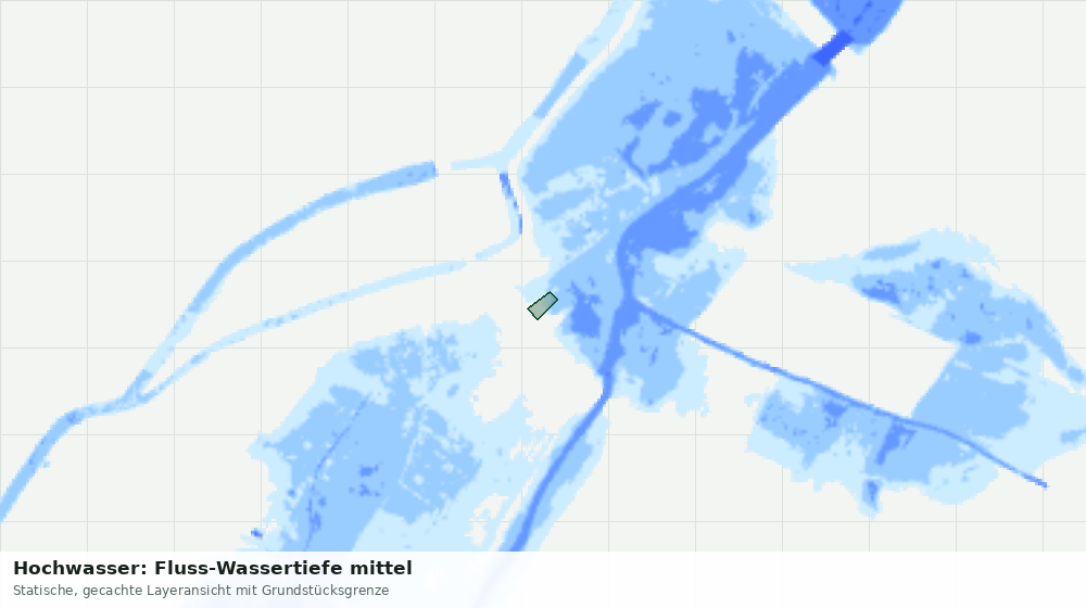 Statische Kartenansicht: Hochwasser: Fluss-Wassertiefe mittel
