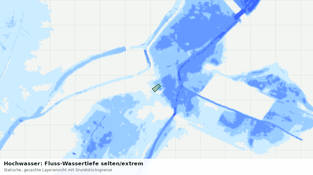 Statische Kartenansicht: Hochwasser: Fluss-Wassertiefe selten/extrem