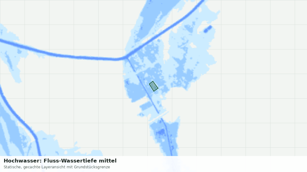 Statische Kartenansicht: Hochwasser: Fluss-Wassertiefe mittel