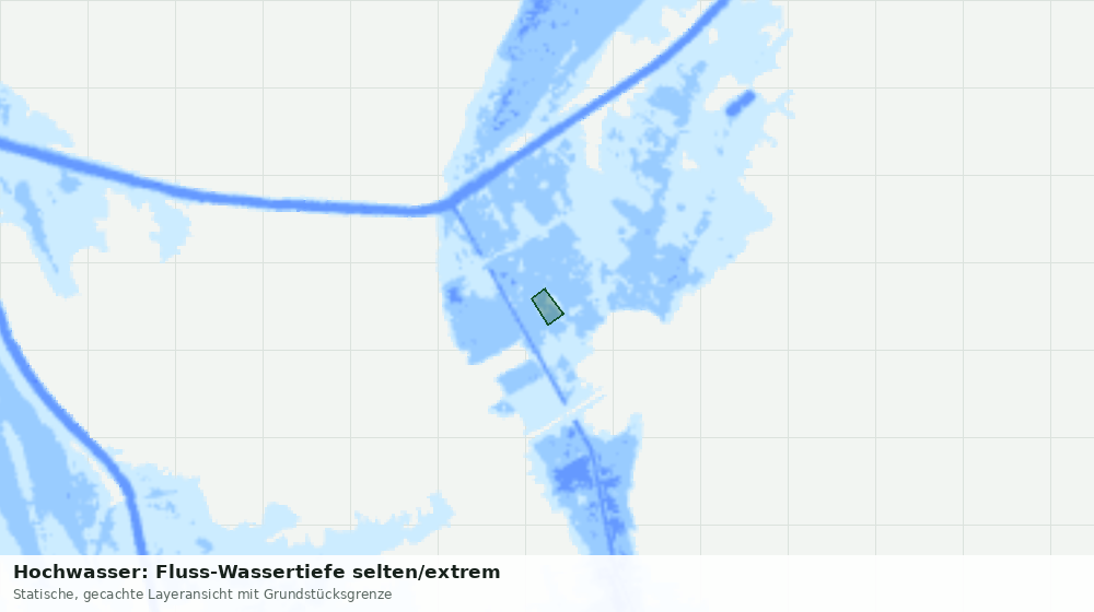 Statische Kartenansicht: Hochwasser: Fluss-Wassertiefe selten/extrem