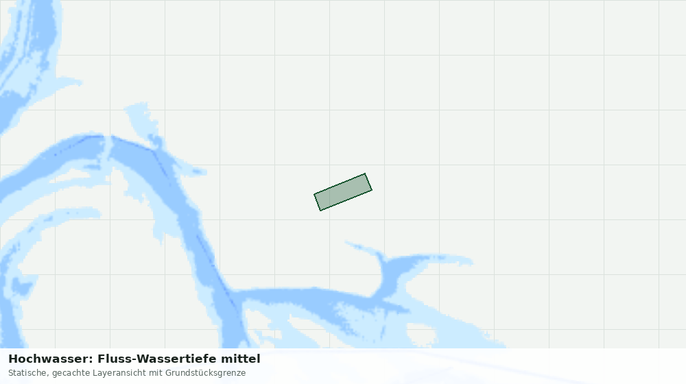 Statische Kartenansicht: Hochwasser: Fluss-Wassertiefe mittel