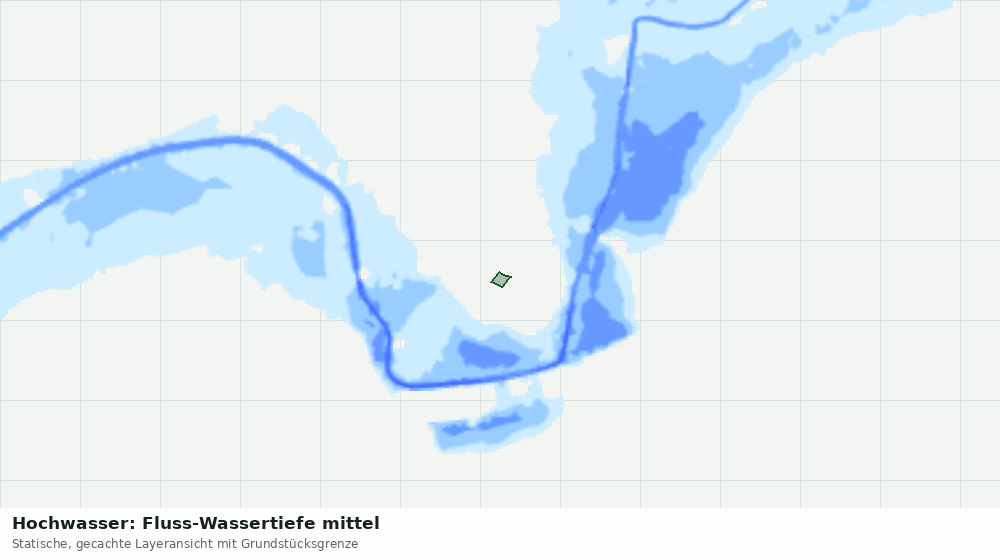 Statische Kartenansicht: Hochwasser: Fluss-Wassertiefe mittel