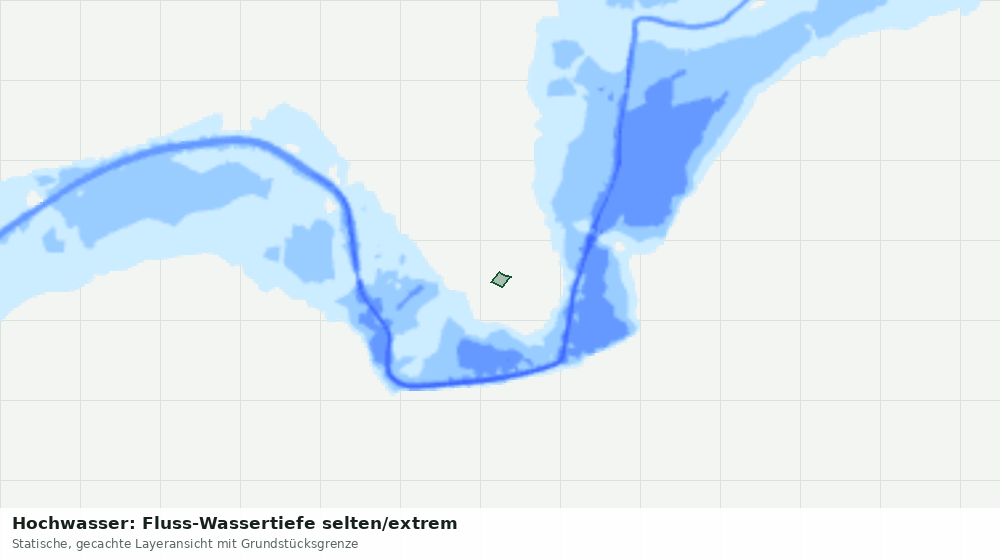 Statische Kartenansicht: Hochwasser: Fluss-Wassertiefe selten/extrem