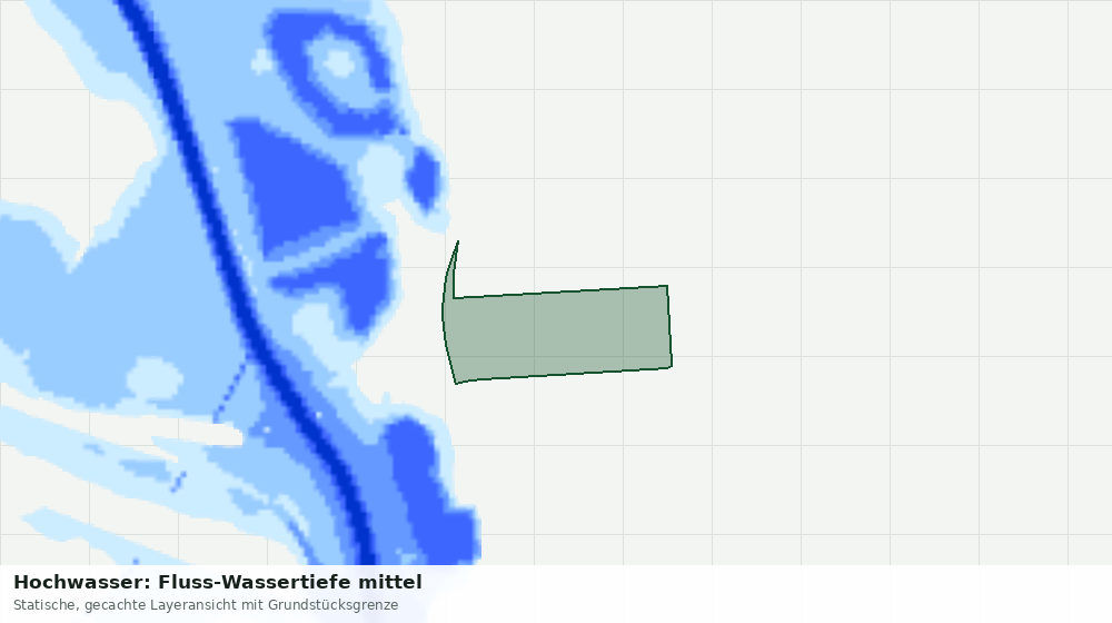 Statische Kartenansicht: Hochwasser: Fluss-Wassertiefe mittel