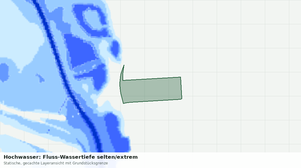 Statische Kartenansicht: Hochwasser: Fluss-Wassertiefe selten/extrem