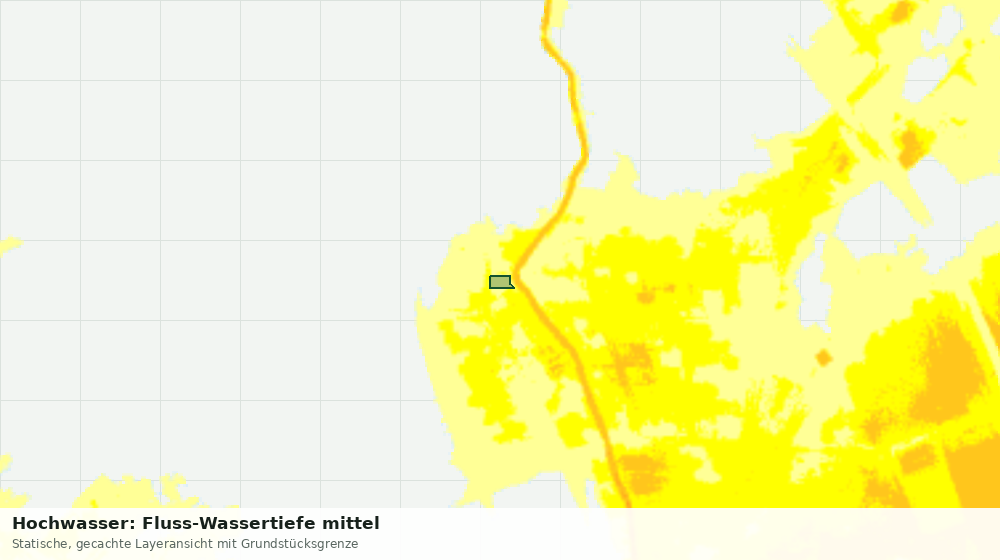 Statische Kartenansicht: Hochwasser: Fluss-Wassertiefe mittel