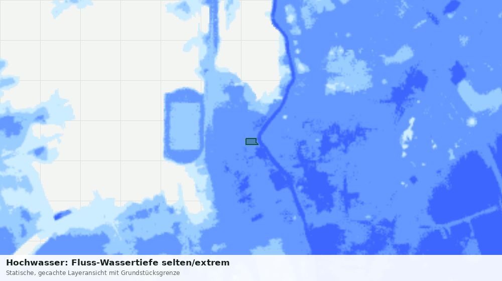Statische Kartenansicht: Hochwasser: Fluss-Wassertiefe selten/extrem
