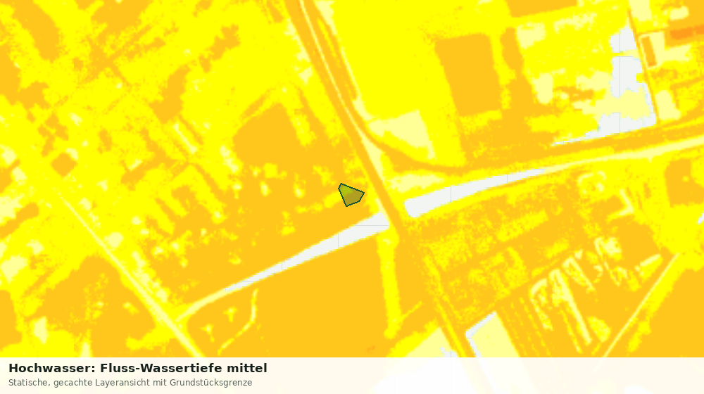 Statische Kartenansicht: Hochwasser: Fluss-Wassertiefe mittel