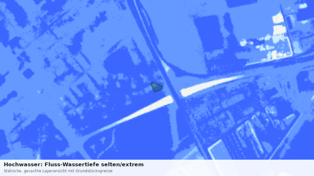 Statische Kartenansicht: Hochwasser: Fluss-Wassertiefe selten/extrem