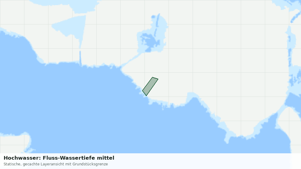 Statische Kartenansicht: Hochwasser: Fluss-Wassertiefe mittel