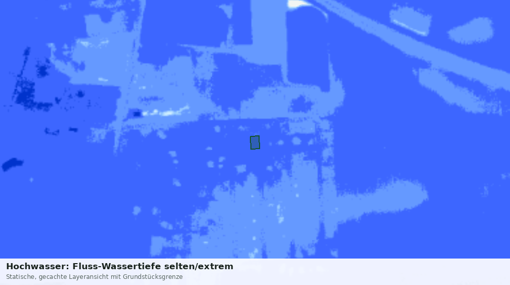 Statische Kartenansicht: Hochwasser: Fluss-Wassertiefe selten/extrem