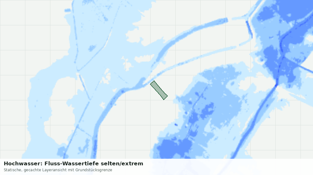 Statische Kartenansicht: Hochwasser: Fluss-Wassertiefe selten/extrem