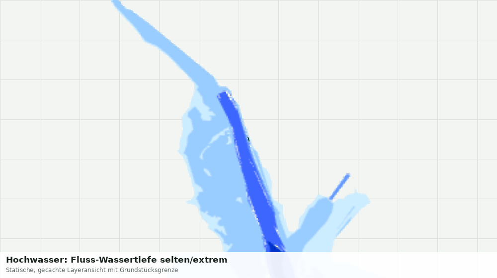 Statische Kartenansicht: Hochwasser: Fluss-Wassertiefe selten/extrem
