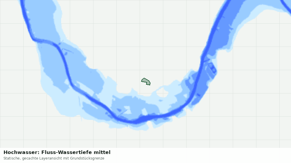 Statische Kartenansicht: Hochwasser: Fluss-Wassertiefe mittel