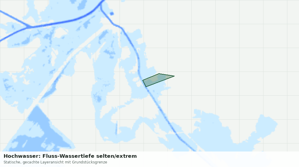Statische Kartenansicht: Hochwasser: Fluss-Wassertiefe selten/extrem