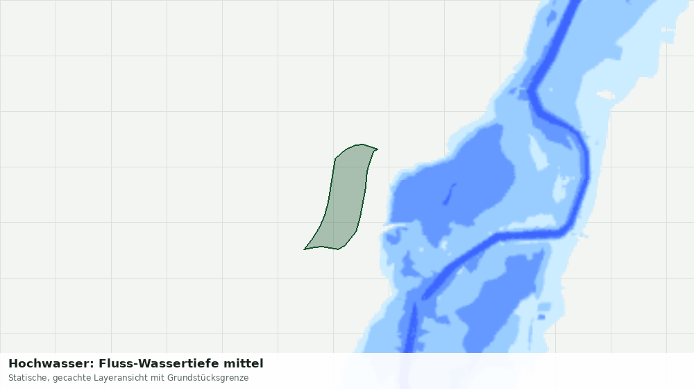 Statische Kartenansicht: Hochwasser: Fluss-Wassertiefe mittel