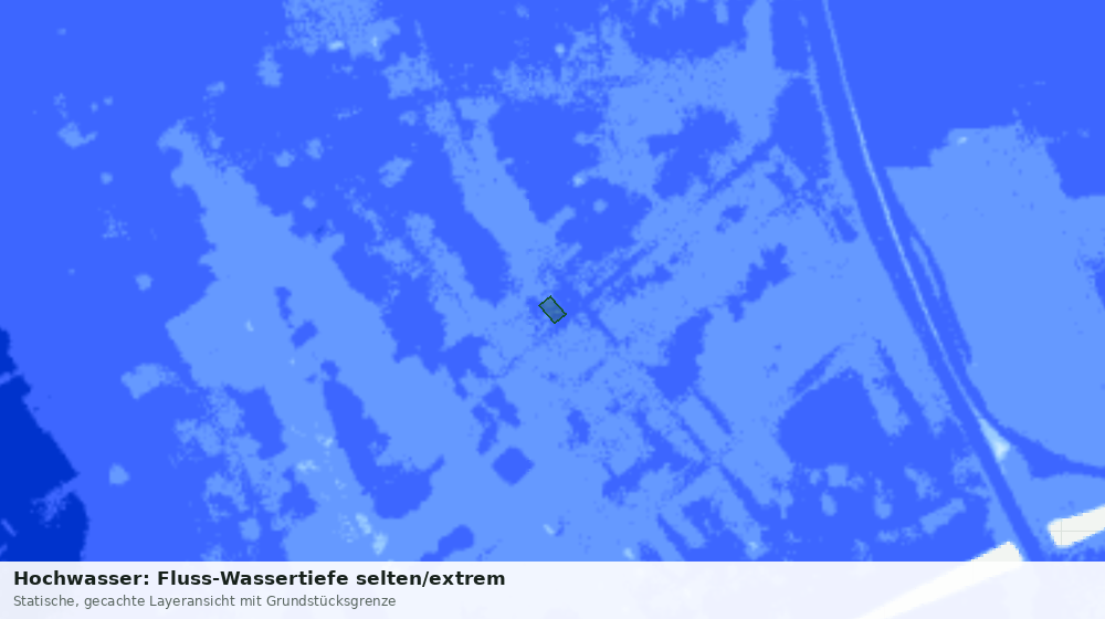 Statische Kartenansicht: Hochwasser: Fluss-Wassertiefe selten/extrem